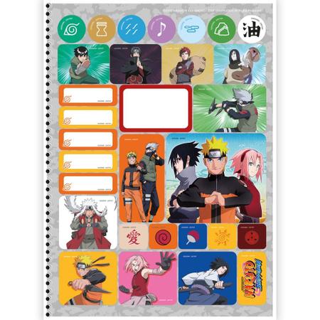 Kit 5 Cadernos Naruto Shippuden + Caderno Desenho Naruto - sd em