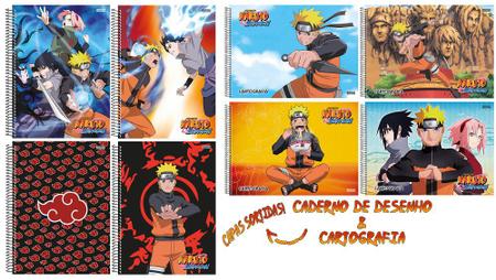 Kit 2 Cadernos Naruto Shippuden + Caderno Desenho Naruto - SD - São  Domingos - Caderno de Desenho - Magazine Luiza