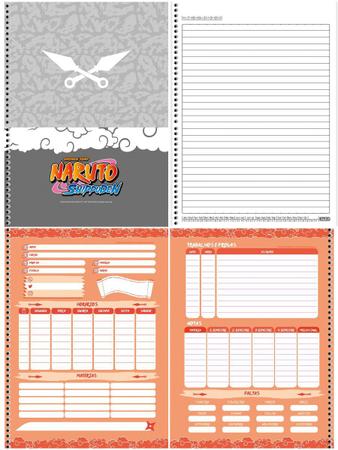 Kit 2 Cadernos Naruto Shippuden Brochura Pequeno + Desenho e Cartografia  Naruto - São Domingos - Caderno Brochura - Magazine Luiza