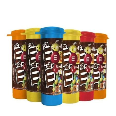 Kit 2 Caixas Confeito Chocolate Tubo M&ms 30g C/12 - Atacado - M&MS Imagem de Kit 2 Caixas Confeito Chocolate Tubo M&ms 30g C/12 - Atacado
