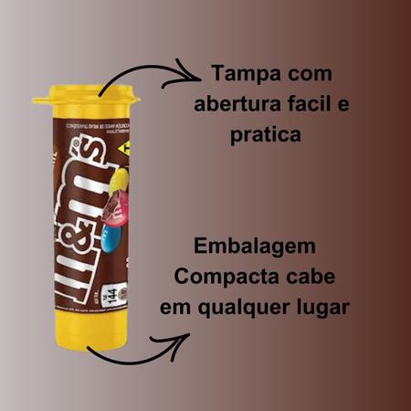 Kit 2 Caixas Confeito Chocolate Tubo M&ms 30g C/12 - Atacado - M&MS Imagem de Kit 2 Caixas Confeito Chocolate Tubo M&ms 30g C/12 - Atacado