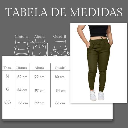 Imagem de Kit 2 Calça Feminina Jogger Bengaline Cintura Alta Skinny Lycra Cordão Moda Blogueira