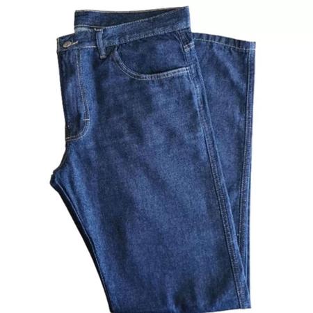 Imagem de Kit 2 Calça Jeans Com Elastano Lycra Barata Reforçada Masculino Uniforme De Trabalho