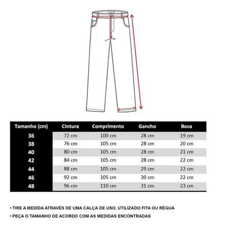 Kit 2 Cal a Jeans Masculina Basica de trabalho Trabalho 36 A 48