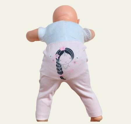 Kit 2 Calças Bebê menina - com desenho no bumbum - Tamanho M e G