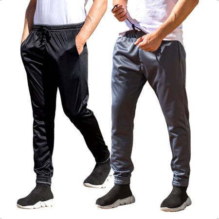 Imagem de Kit 2 Calças Jogger Masculina Skinny Elástico na Barra 101