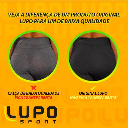 Kit 2 Calças Legging Lupo Sport Original Feminina Academia Leguin Legues  Fitness Levanta Bumbum - Preto+Azul claro