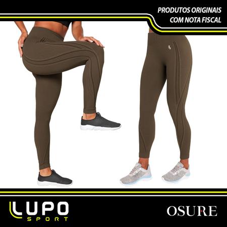 Kit 2 Calças Legging Lupo Sport Original Feminina Academia Leguin Legues  Fitness Levanta Bumbum - Preto+Verde Claro