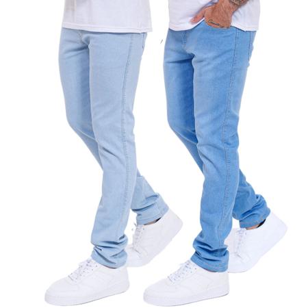 Imagem de Kit 2 Calças Masculina Jeans Skinny Masculina Lycra