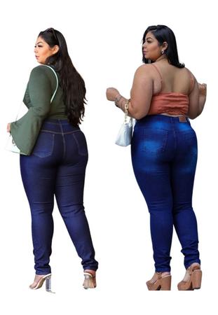 Kit 2 Calcas Top Country Feminino Jeans Feminina Plus Size Skinny Jeans Hot  Pants - MEIMI AMORES - Calça Plus Size Feminina - Magazine Luiza