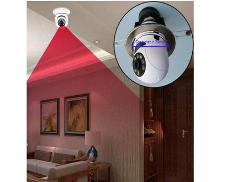 Imagem de Kit 2 Câmera de Segurança Inteligente Wireless para bocal de Lâmpada