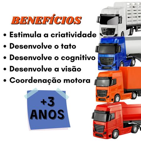 Caminhão Bitrem Caçamba Basculante - Roma Brinquedos - Caminhões, Motos e  Ônibus de Brinquedo - Magazine Luiza