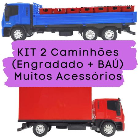 Caminhão de Brinquedo azul - IVECO Tector Dropside-ref 341 - USUAL -  Caminhões, Motos e Ônibus de Brinquedo - Magazine Luiza