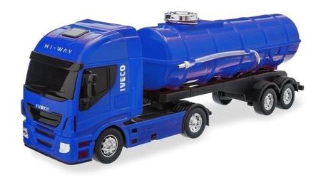 Imagem de Kit 2 Caminhões Linha Iveco Hi Way - Caminhão Tanque Gasolina/Agua + Caminhão Tora Transporte  Usual