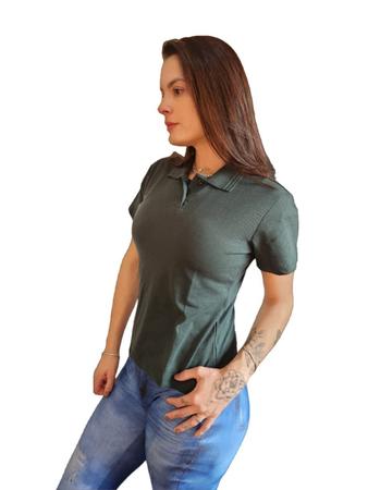 Imagem de Kit 2 Camisa Gola Polo Feminina Baby Look Camiseta Atacado Varejo