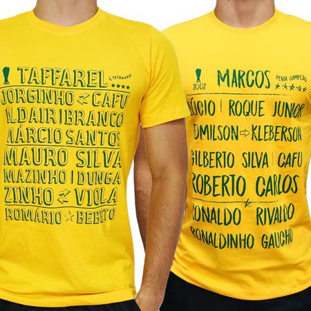 Imagem de Kit 2 Camisas Brasil Escalações 1994 e 2002 - Masculino