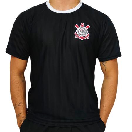 Imagem de Kit 2 Camisas Corinthians Jacquard - Branco + Preto - Masculino