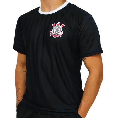 Imagem de Kit 2 Camisas Corinthians Jacquard - Branco + Preto - Masculino