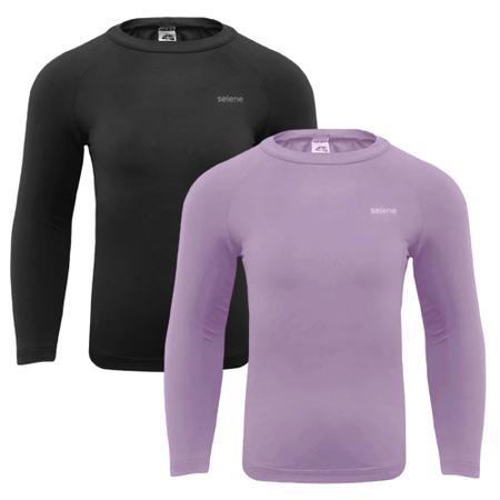 Kit 2 Camisas Térmicas Selene Proteção UV50+ Juvenil Imagem de Kit 2 Camisas Térmicas Selene Proteção UV50+ Juvenil