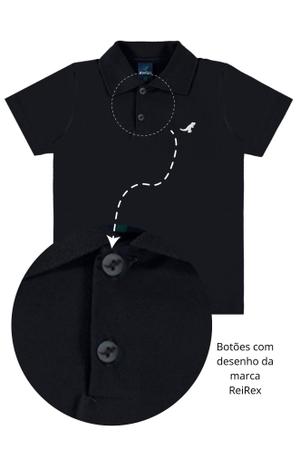 Imagem de Kit 2 Camisetas Básicas Gola Polo Menino Infantil ReiRex