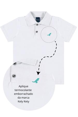 Imagem de Kit 2 Camisetas Básicas Gola Polo Menino Infantil ReiRex