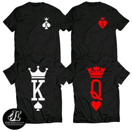 kit camisetas casal de namorados. king queen