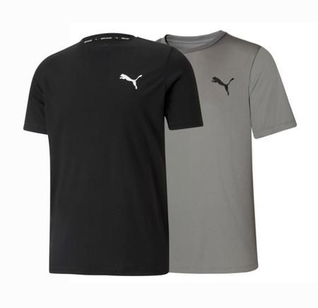 Kit 2 Camisetas Puma Active Small Logo Masculina Imagem de Kit 2 Camisetas Puma Active Small Logo Masculina