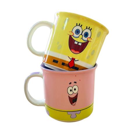 Imagem de Kit 2 Canecas Bob Esponja & Patrick Ceramica - Zonacriativa