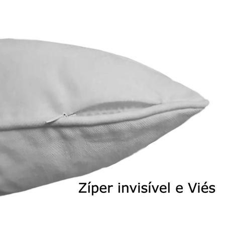 Imagem de Kit 2 Capas de Almofadas 43 X 43 com Viés e Zíper Invisível - Tam: M