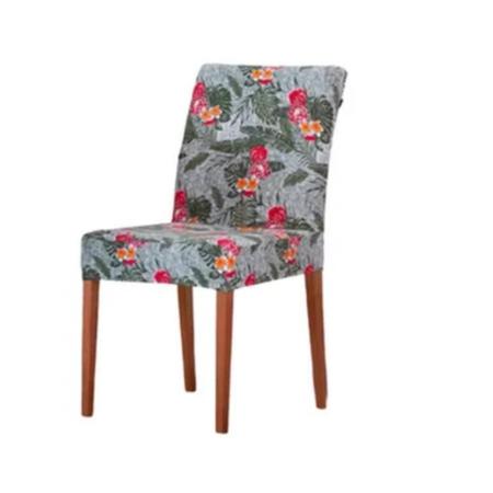 Imagem de Kit 2 Capas de Cadeira Malha Lisa ou Estampada Decorativa Elegante Elástica Ajustável Elegante Bonita