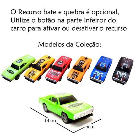 Carrinho Bate E Quebra Smash Race A Fricção Plástico Colorido