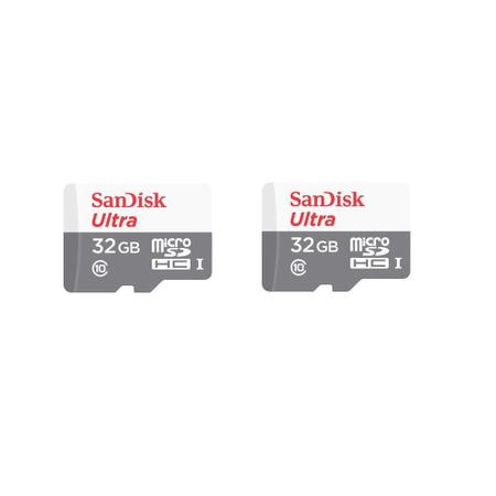 Imagem de Kit 2 Cartão de Memória Micro SD Class 10 32GB Sandisk Ultra