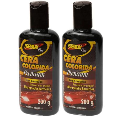 Imagem de Kit 2 Cera Colorida Preta c/ Carnaúba Premium Car