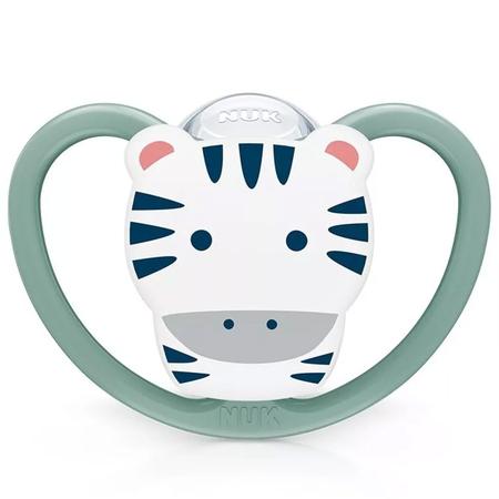 Imagem de Kit 2 Chupeta Nuk Space Silicone Glow Brilha no Escuro Tamanho 2 Menina Menino 6+ Meses Ovelha e Zebra Dia e Noite