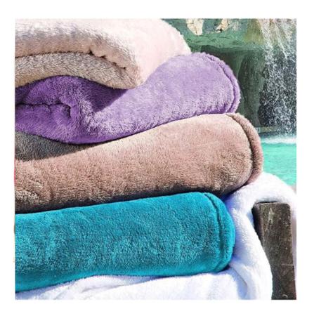 Imagem de KIT 2 Cobertor Manta Lisas Casal Microfibra  1,80 x 2,00 Mantinha 