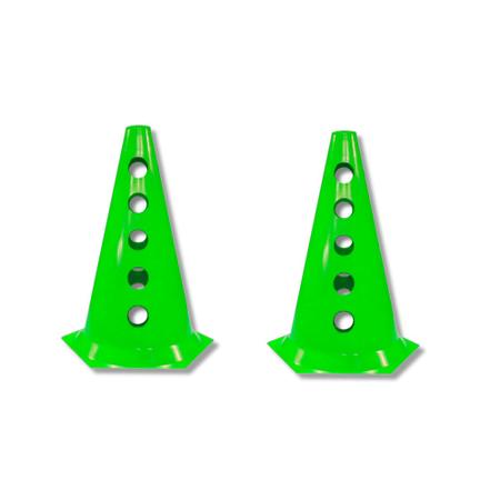 Imagem de Kit 2 Cones com 1 Barreira e 1 Sinalizador - Altura ajustável - Agilidade Funcional