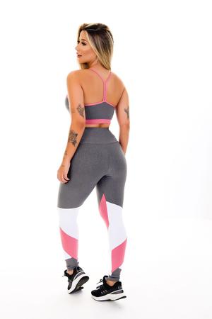 Imagem de Kit 2 Conjuntos Sport Feminino Roupa De Academia Top e Leg