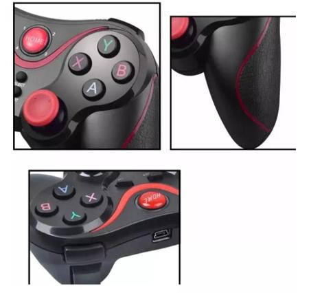 Imagem de Kit 2 Controles  GamePad Joystick Compatível Pc Android ios Tabled Sem Fio Bluetooth Wireles