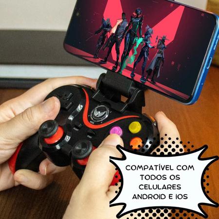 Imagem de Kit 2 Controles  GamePad Joystick Compatível Pc Android ios Tabled Sem Fio Bluetooth Wireles