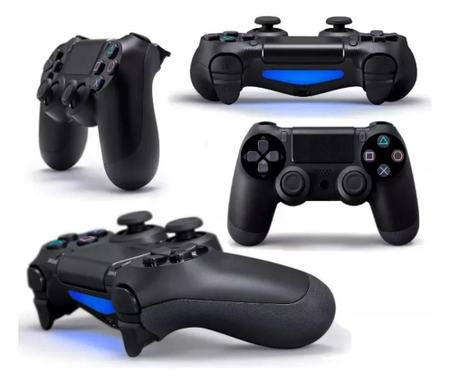 Imagem de kit 2 Controles Joystick Manete Compatível Ps4 Playstation Pc Smart TV Sem Fio Wireless 