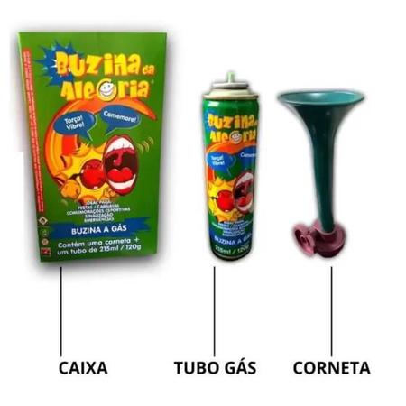 Imagem de Kit 2 Corneta Buzina da Alegria Torcida Turbo 215ml/120g