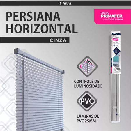 Imagem de Kit 2 Cortina Horizontal Persiana Quarto Cozinha 160x130cm