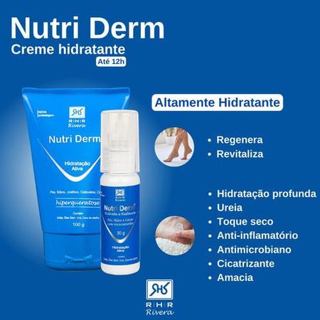 Imagem de Kit 2 Creme Hidratante com Ureia Nutri Derm 100gr + 1 Nutri Derm 500gr