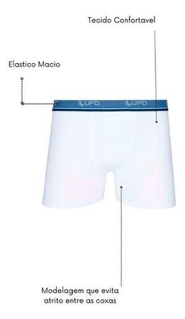 Imagem de Kit 2 Cueca Boxer Lupo Cueca Algodão Elastano Boxer Lupo