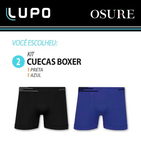 Imagem de Kit 2 Cuecas Boxer Lupo Original Em Microfibra Sem Costura Adulto Box Masculina Atacado 436