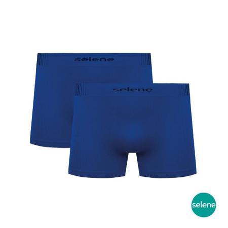 Imagem de Kit 2 Cuecas Sem Costura Boxer Menino Infantil Juvenil Confort Em Microfibra Básica Original Selene 