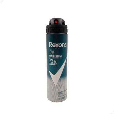 Imagem de Kit 2 Desodorante Masculino em Aerosol Rexona Sem Perfume Anti-transpirante Frescor Ativo Duradouro 72h 150ml