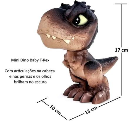 Kit 2 Dinossauros Tiranossauro Rex Velociraptor Brinquedo - Dupari