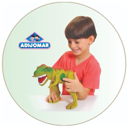 Kit 2 Dinossauros Tiranossauro Rex Velociraptor Brinquedo - Dupari