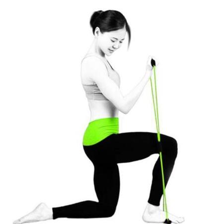Imagem de Kit 2 elasticos extensor para malhar o corpo inteiro penas braços abdome gluteos treino em casa